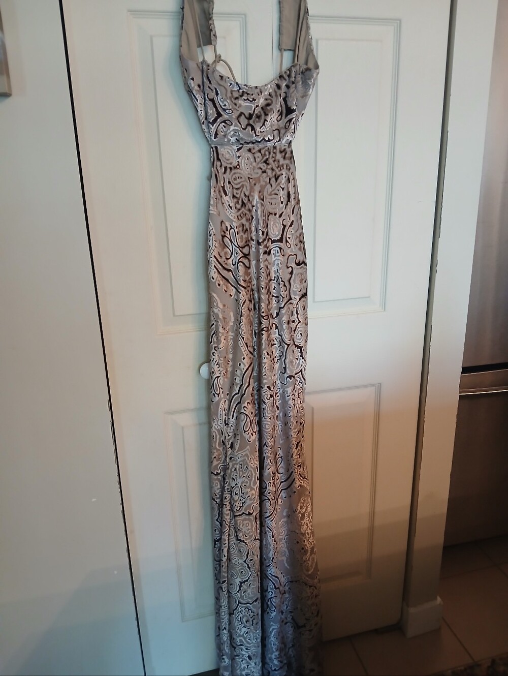 ASOS Paisley Print Brown Maxi Dress, Size 4